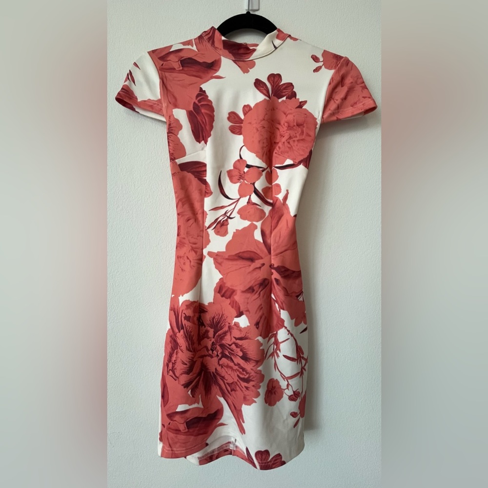 Pink Floral Mini Dress